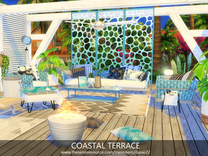Sims 4 — COASTAL TERRACE by dasie22 — COASTAL TERRACE is a modern deck with a few attractions. Please, use code