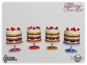 Sims 4 — Fleures tea set cake1 by jomsims — Fleures tea set cake1