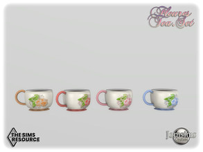 Sims 4 — Fleures tea set cup by jomsims — Fleures tea set cup