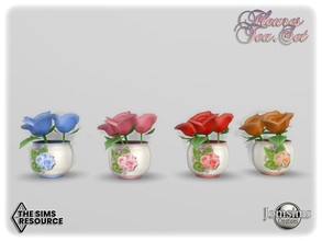 Sims 4 — Fleures tea set flowers by jomsims — Fleures tea set flowers