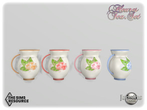 Sims 4 — Fleures tea set jug by jomsims — Fleures tea set jug