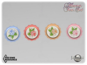 Sims 4 — Fleures tea set plate 2 by jomsims — Fleures tea set plate 2