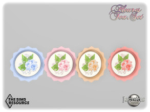 Sims 4 — Fleures tea set standing plate2 by jomsims — Fleures tea set standing plate2