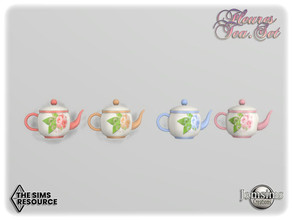 Sims 4 — Fleures tea set teapot by jomsims — Fleures tea set teapot