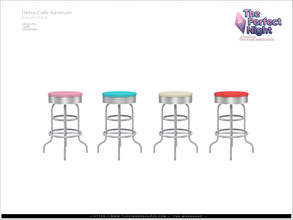 Sims 4 — RetroCafe - bar stool by Severinka_ — Bar stool From the set 'RetroCafe furniture' The Perfect Night collab