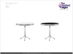 Sims 4 — RetroCafe - dining table round by Severinka_ — Dining table round From the set 'RetroCafe furniture' The Perfect