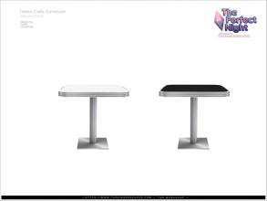 Sims 4 — RetroCafe - dining table 1x1 by Severinka_ — Dining table 1x1 From the set 'RetroCafe furniture' The Perfect