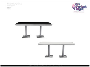 Sims 4 — RetroCafe - dining table 2x1 by Severinka_ — Dining table 2x1 From the set 'RetroCafe furniture' The Perfect