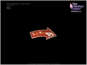 Sims 4 — RetroCafe - Arrow1 neon board by Severinka_ — Arrow neon boards From the set 'RetroCafe decor / neon boars' The