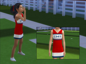 Sims 4 — Children Cheerleader Top  by Cheer4Sims2 — A cheerleading top for children. Skirt is a seperate download!