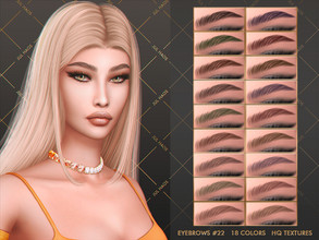 Sims 4 — EYEBROWS #22 by Jul_Haos — - CATEGORY: EYEBROWS - COLORS: 18 - GENDER: FEMALE - HQ TEXTURES - CUSTOM THUMBNAILS