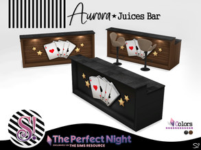 Sims 4 — The Perfect Night Aurora Bar by SIMcredible! — Your game must be fully patched. You can recolor our meshes but