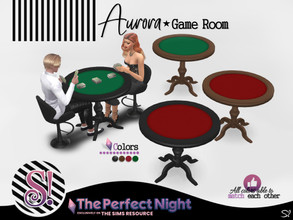 Sims 4 — The Perfect Night Aurora Table Game by SIMcredible! — by SIMcredibledesigns.com available at TSR 2 colors +