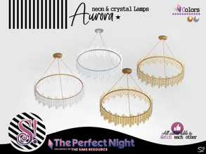 Sims 4 — The Perfect Night Aurora Crystal Chandelier Small low by SIMcredible! — by SIMcredibledesigns.com available at