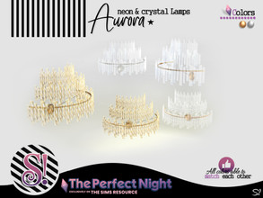 Sims 4 — The Perfect Night Aurora Crystal Sconce 2 by SIMcredible! — by SIMcredibledesigns.com available at TSR 6 colors