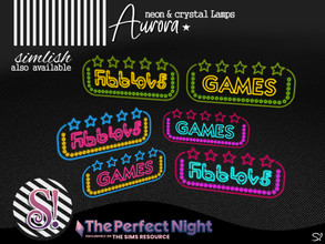 Sims 4 — The Perfect Night Aurora Neon 5 Stars by SIMcredible! — by SIMcredibledesigns.com available at TSR 3 colors +