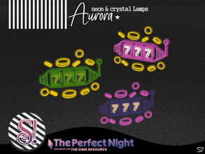 Sims 4 — The Perfect Night Aurora Neon 777 by SIMcredible! — by SIMcredibledesigns.com available at TSR 3 colors