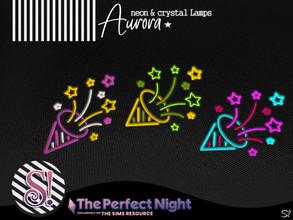Sims 4 — The Perfect Night Aurora Neon Party by SIMcredible! — by SIMcredibledesigns.com available at TSR 3 colors