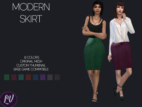Sims 4 — Modern Skirt Vol.19 by linavees — 8 colors Original Mesh Custom thumbnail Base game compatible Happy simming!