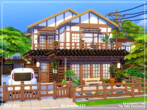 Sims 4 — Sakura - Nocc by sharon337 — 30 x 20 lot. Value $84,034 2 Bedroom 2 Bathroom Living Room Dining Room Kitchen