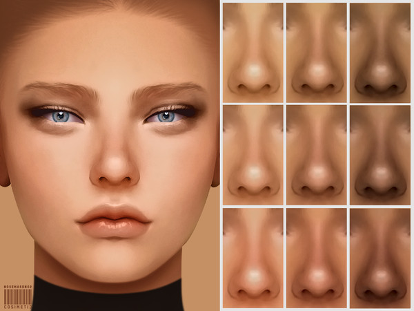 Sims 4 — Nosemask N2 by cosimetic — -15 pastel color options are available to match your skin perfectly. -You can find it