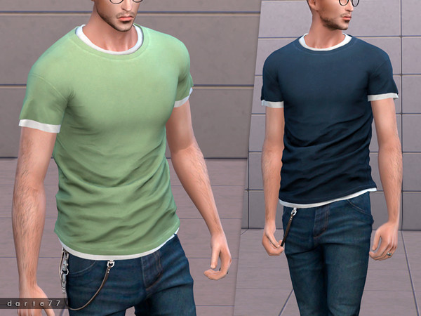 Sims 4 — Layered Tees by Darte77 — - 15 swatches - Shadow and normal maps - BG compatible