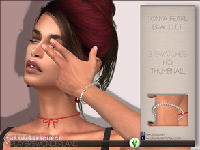 Sims 4 — Tonya Pearl Bracelet by PlayersWonderland — You don't like anklet jewelry? No problem! Just get this pearl