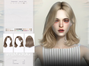 Sims 4 — WINGS-TO0607 by wingssims — Colors:36 All lods Compatible hats Hope you like it!