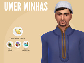 Sims 4 — Umer Minhas  by Mini_Simmer — Umer is a writer and spouse of my sim Salma Minhas