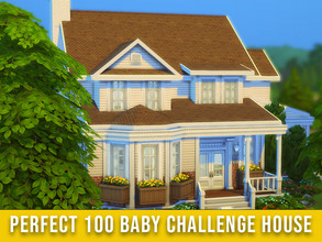 Sims 4 — Perfect 100 Baby Challenge House by SpringSims1 — If you're playing the 100 Baby Challenge, I have the perfect
