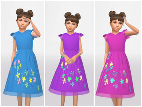 Sims 4 — ErinAOK Girl's Dress 0604 by ErinAOK — Girl's Dress 9 Swatches