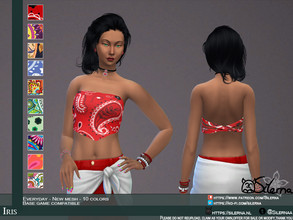 Sims 4 — Iris by Silerna — - Basegame compatible - New mesh - all Lods - Everyday/Party/Swimwear/Hot weather - Teen to