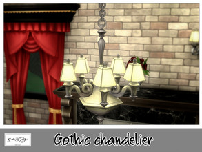 Sims 4 — Gothic Chandelier by so87g — cost 100$, you can find it in Light (Ceiling), available in 3 colors. All my