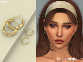 Sims 4 — Luisa Earrings Small / Christopher067 by christopher0672 — This is a super cute and simple set of hoop earrings.