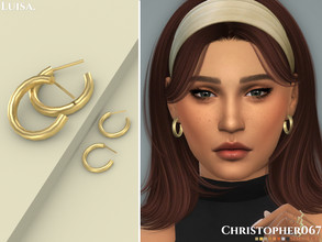 Sims 4 — Luisa Earrings / Christopher067 by christopher0672 — This is a super cute and simple set of hoop earrings. This