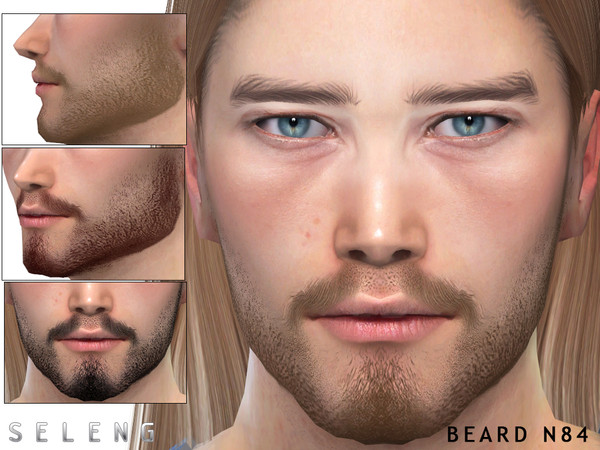 Sims 4 — Beard N84 by Seleng — HQ compatible beard with 10 colours, available for Teen to Elder.