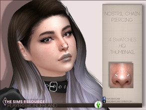 Sims 4 — Nostril Chain Piercing by PlayersWonderland — You wanna stand out by wearing something which is more or likely