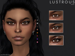 Sims 4 — LUSTROUS | liner by Plumbobs_n_Fries — Glossy Top Liner 10 Swatches HQ Texture Includes Specular Map Colour