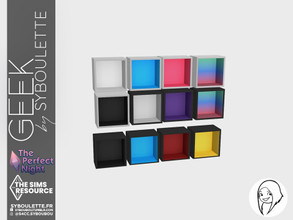 Sims 4 — The Perfect Night - Geek - Cube shelf by Syboubou — Very simple cube shelf to hang on the wall, optionally with