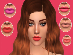 Sims 4 — Matte lipstick bright colors by Johanasimmer05 — - Matte lipstick - 5 colors - Female