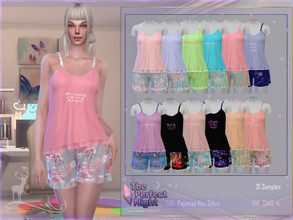 Sims 4 — The Perfect Night  Pajamas Nox Sidus by DanSimsFantasy — Soft two-piece pajamas, consisting of a shirt and