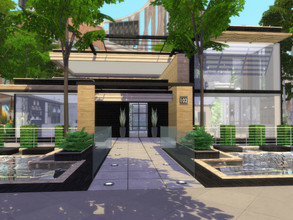 Sims 4 — Maxima by Suzz86 — Modern Home featuring kitchen,breakfast bar, and livingroom. 2 Bedroom 1 Bathroom 1 Office