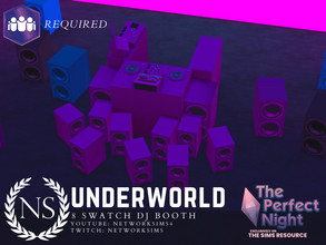 Sims 4 — The Perfect Night - Underworld DJ Booth [REQ GET TOGETHER] by networksims — A DJ booth in 8 colours.