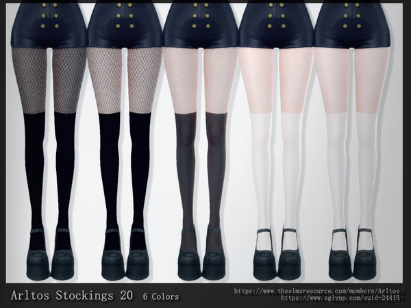 Sims 4 — Stockings 20 by Arltos — 6 colors. HQ compatible.