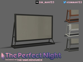 Sims 4 — ThePerfectNight-ProjectionTVScreen-sim_man123 by sim_man123 — A metal projection screen that actually functions