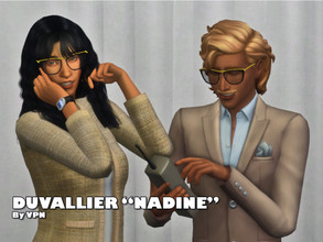 Sims 4 — Duvallier Nadine - Unisex Eyeglasses by looking4awayout — The Duvallier Nadine are a pair of elegant eyeglasses