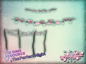 Sims 4 — The Perfect Night - String Lights Addon by ArwenKaboom — Base game sting lights in 5 recolors. You can find all