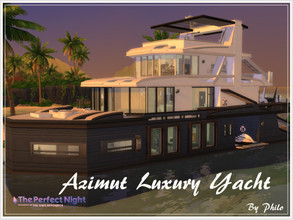 Sims 4 — The Perfect Night Azimut Luxury Yacht (No CC) by philo — Do you dream of dancing the night away, but you are not