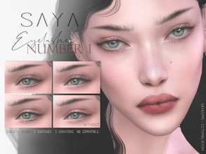 Sims 4 — SayaSims - 2D Eyelashes N1  by SayaSims — - 5 Swatches / 3 Variations - Unisex - Child to elder - Custom
