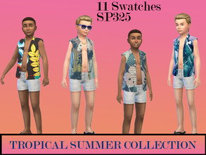 Sims 4 — Tropical Collection by simsplayer325 — Great for that matching family beach photo or just for enjoying lazy